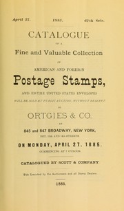 Cover of: Catalogue of a fine and valuable collection of American and foreign postage stamps ...