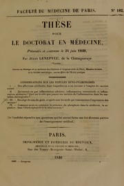 Th©·se pour le doctorat en m©♭decine by Jules Lenepveu