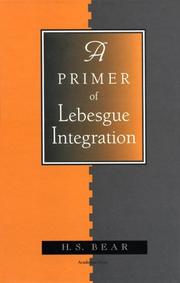 Cover of: A primer of Lebesgue integration