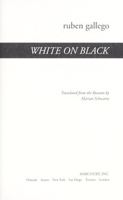 Cover of: White on black by Ruben David Gonsales Galʹego