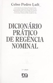 Cover of: Dicionário prático de regência nominal