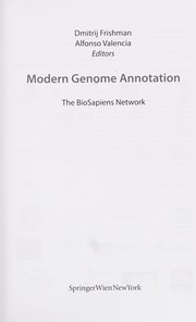 Cover of: Modern genome annotation by Dmitrij Frishman