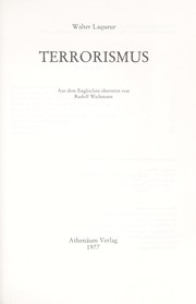 Cover of: Terrorismus