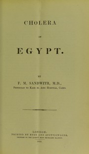 Cover of: Cholera in Egypt