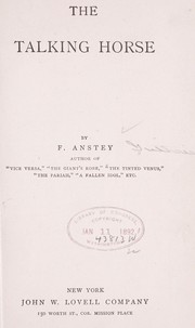 Cover of: The talking horse by F. Anstey