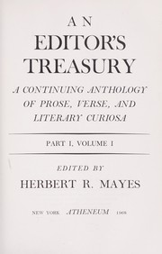 Cover of: An editor's treasury: a continuing anthology of prose, verse, and literary curiosa