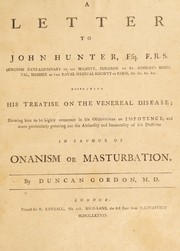 A letter to John Hunter by Duncan Gordon