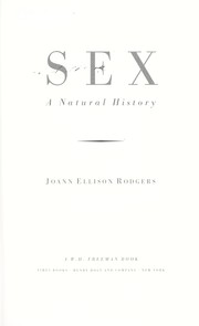 Cover of: Sex: a natural history