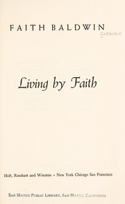 Cover of: Living by faith