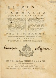 Cover of: Elementi di farmacia teorica e pratica ...