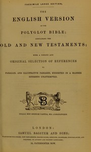 Cover of: The English version of the polyglot Bible | Royal College of Physicians of London