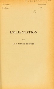 Cover of: L'orientation