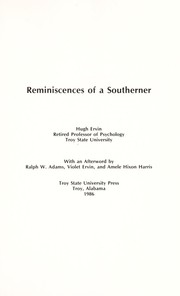 Reminiscences of a southerner by Hugh Ervin