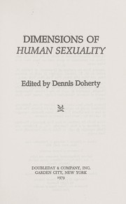Cover of: Dimensions of human sexuality