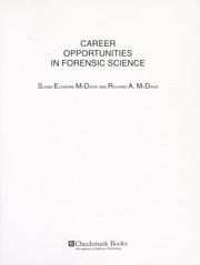 Cover of: Career Opportunities in Forensic Science (Career Opportunities)