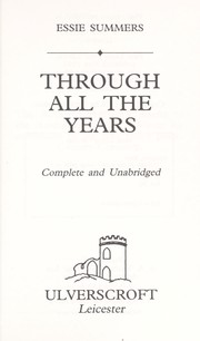 Cover of: Through all the years