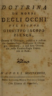 Cover of: Dottrina de' morbi degli occhi by Joseph Jacob Ritter von Plenck