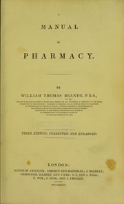 Cover of: A manual of pharmacy.