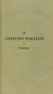 Cover of: De l'infection purulente ou pyo©·mie