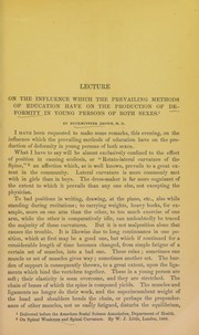 Lecture on the influence which the prevailing methods of education have on the production of deformity in young persons of both sexes by Buckminster Brown