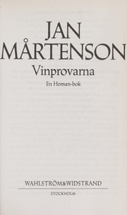 Cover of: Vinprovarna: en Homan-bok