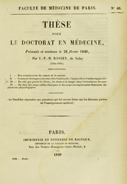 Cover of: Th©·se pour le doctorat en m©♭decine by C.-F.-M Rosier, C.-F.-M Rosier