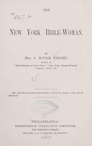 Cover of: The New York Bible-woman