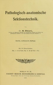 Cover of: Pathologisch-anatomische Sektionstechnik by H. Chiari