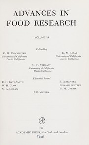 Cover of: Advances in food research by E. M. Mrak, George F. Stewart, C. O. Chichester