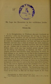 Cover of: Die Lage der Eierst©œcke in der weiblichen Leiche