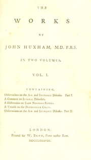 Cover of: The works .... by John Huxham
