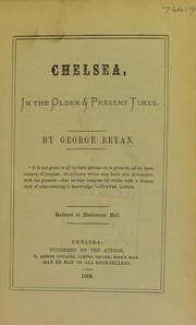 Cover of: Chelsea in the olden & present times