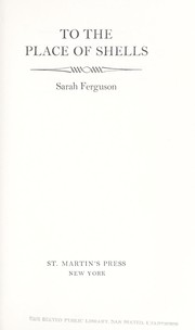 Cover of: To the place of shells by Sarah Ferguson