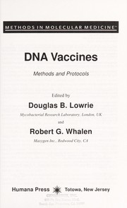 Cover of: DNA vaccines : methods and protocols by 