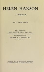Cover of: Helen Hanson by E. Louie Acres