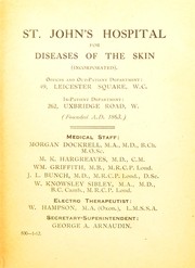 Cover of: Formulae used at St. John's Hospital for Diseases of the Skin