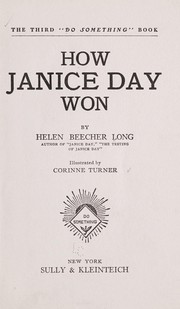Cover of: How Janice Day won by Helen Beecher Long