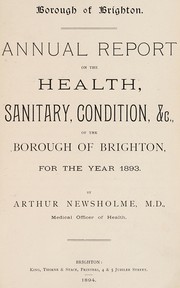 Cover of: [Report 1893] by Brighton (England). County Borough Council