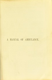 Cover of: A manual of ambulance
