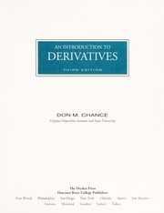 Cover of: An introduction to derivatives