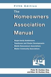 Cover of: The Homeowners Association Manual (Homeowners Association Manual)(5th Edition)