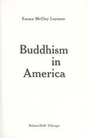 Cover of: Buddhism in America