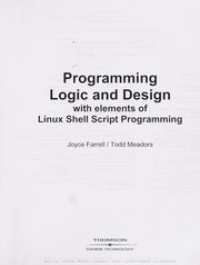 Cover of: Programming logic and design by Joyce Farrell