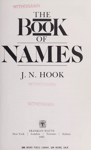 Cover of: The book of names