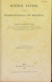 Cover of: Science papers, chiefly pharmacological and botanical