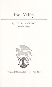 Cover of: Paul Valéry