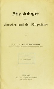 Cover of: Physiologie des Menschen und der S©Þugethiere