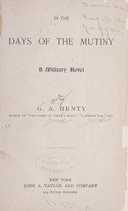 In the days of the mutiny by G. A. Henty