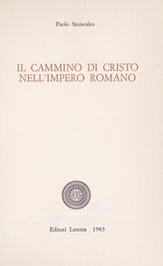 Cover of: Il cammino di Cristo nell'impero romano by 