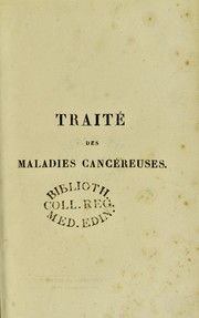 Cover of: Trait©♭ des maladies canc©♭reuses